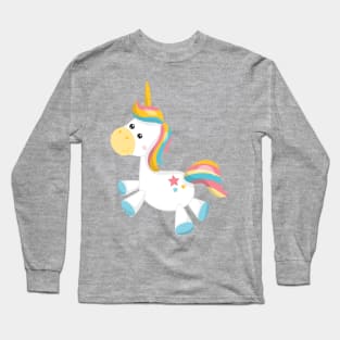 Magic Unicorn, Cute Unicorn, Little Unicorn, Stars Long Sleeve T-Shirt